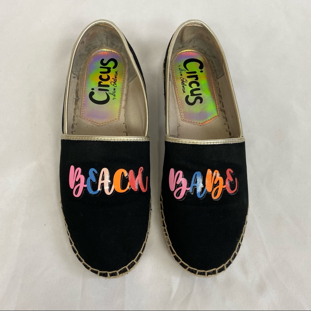 SAM EDELMAN CIRCUS beach babe canvas slip on
